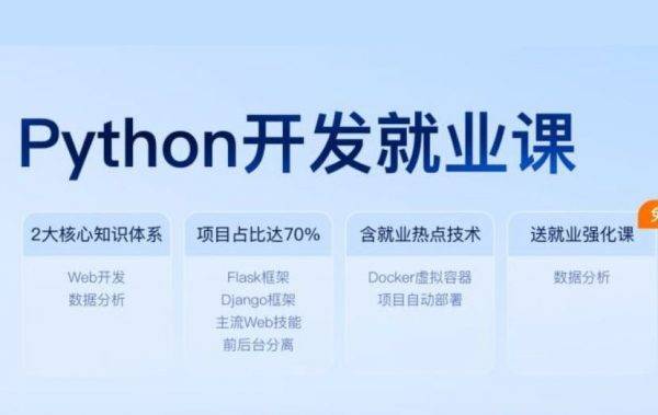 黑马：新版Python开发就业课，初级+中级+高级项目实战