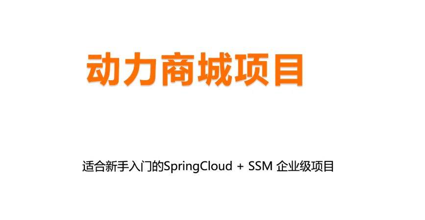 动力商城项目：SpringCLoud+SSM企业级项目实战视频+资料插图