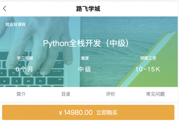 路飞学城：新版 Python全栈开发(中级)，视频+资料