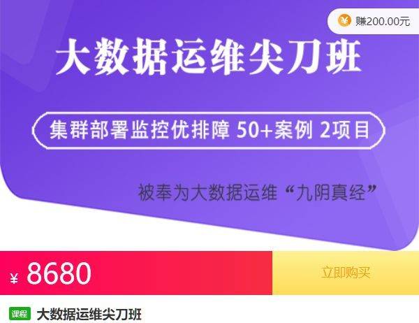 大数据运维尖刀班，大讲台运维工程师进阶教程