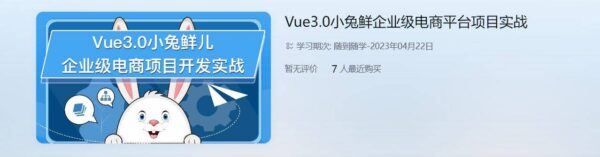 Vue3.0小兔鲜前端企业级电商项目实战